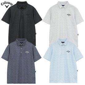 キャロウェイ かざあなメッシュ小ヤシの木総柄半袖シャツ C26134125 メンズ Callaway ゴルフウェア 2026春夏モデル 日本正規品