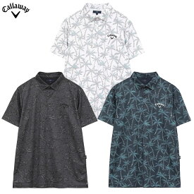 キャロウェイ -3℃裏クールヤシの木総柄半袖シャツ C26134121 メンズ Callaway ゴルフウェア 2026春夏モデル 日本正規品
