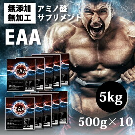 送料無料 EAA 5kg（500g×10） 国産 無添加無加工 コスパ最強 必須アミノ酸 筋トレ バルクアップ アンチカタボリック トレーニング(FC11×10)