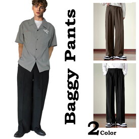 バギーパンツ ワイドスラックス メンズ サルエルパンツ カジュアル ボトムス イージーパンツ 大きいサイズ ゆったり ユニセックス アメカジ ストリート スケーター ファッション ミリタリー ワイドパンツ レディース かっこいい