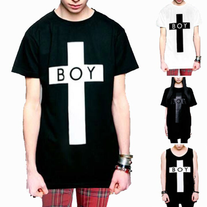 楽天市場 Boylondon ボーイロンドン Longclothing ロングクロージングtシャツ Boyロゴ クロスのコラボtシャツ タンクトップ パンク ロックtシャツ バンドtシャツ ロック ファッション メンズ 黒 ブラック Boy London モード系 Long Clothing ビッグtシャツ ストリート