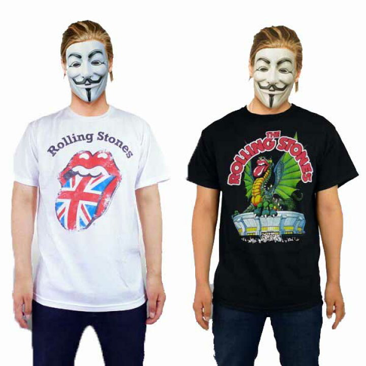楽天市場 ローリングストーンズ ロックtシャツ バンドtシャツ Rollingstones ロックtシャツ2アイテム ロックファッション パンクファッション パンク系 メンズ トップス 半袖 黒 ブラック 白 ホワイト ライブtシャツ 服 おしゃれ パンク メンズモノ コーデ ストリート