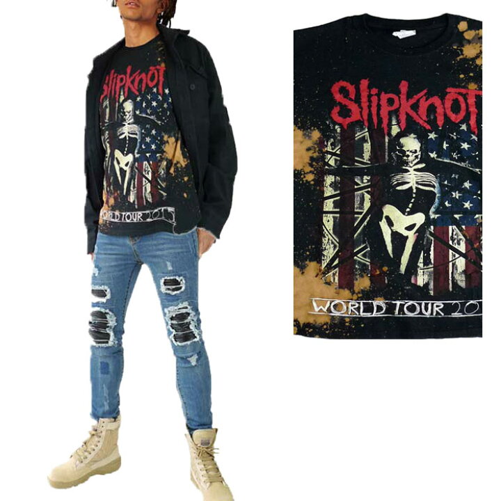 楽天市場 ロックtシャツ Vintage Wear La ヴィンテージウェアー エルエー からslipknot スリップノット メタル Metal ブリーチ 絞り染 タイダイ ロックtシャツ ストリート系 ビックtシャツ ヴィンテージ ビッグティーシャツ パンク ロック ファッション ロック