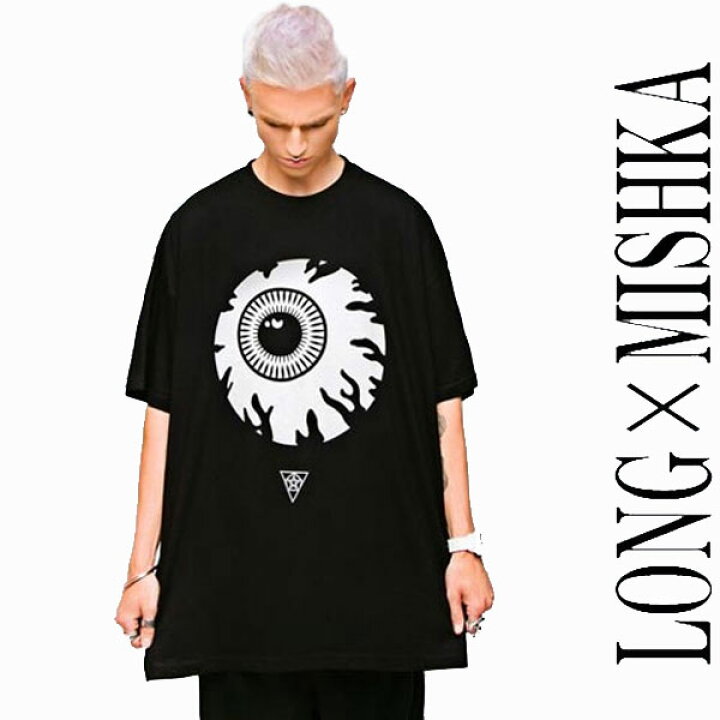 楽天市場 ミシカ Mishka ビックtシャツ ブランド Long Clothing ロングクロージング コラボ 目玉tシャツ ロング丈 メンズ パンク ロックファッション ペア ロックtシャツ ロンティー パンクファッション Boy London 半袖 黒 ブラック Boylondon モード系 おしゃれ 丸首
