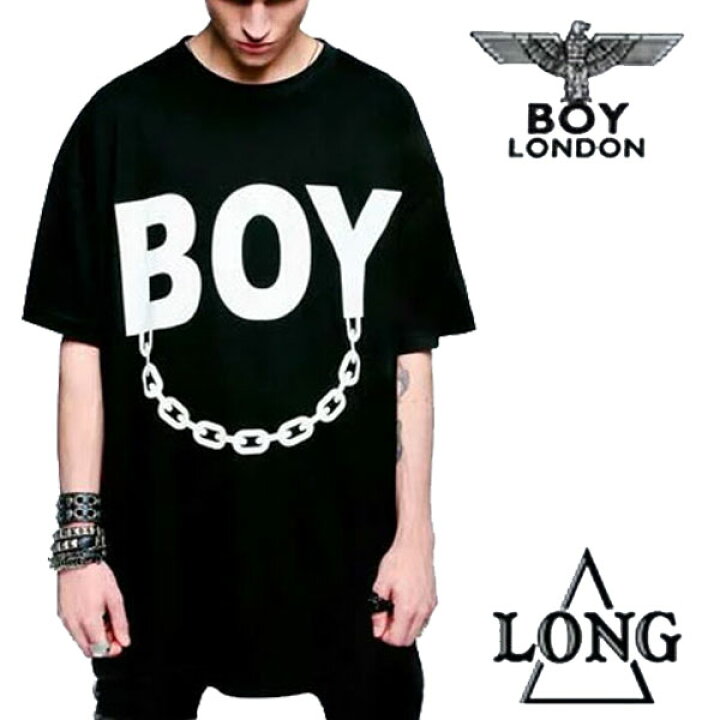 楽天市場 Boy London ボーイロンドン Long Clothing ロングクロージング ロゴ チェーンのコラボtシャツ ビッグtシャツ ブランド パンク ロック ファッション Longclothing ロックtシャツ ロンt メンズ 半袖 黒 ブラック ロング丈 Boy London 男女兼用 モード系