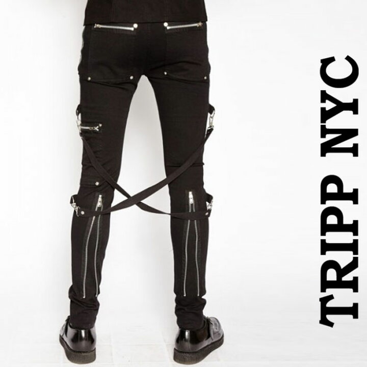 楽天市場】ボンテージパンツ TRIPP NYC ブラック パンク パンツ 