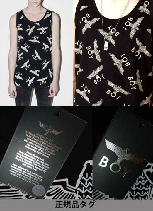 楽天市場】タンクトップ BOYLONDON ボーイロンドン BOYイーグルロゴ総  