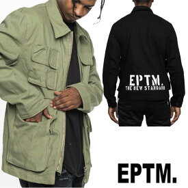 EPTM エピトミ ミリタリージャケット ブランド アーミージャケット デニムジャケット サファリ オーバーサイズ アーミーグリーン ブラック カーキ アウトドア キャンプ コットン メンズ アウター ストリート ロック ファッション