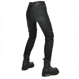 バイカーパンツ マットなブラックデニム ライダース ブラック デニム 膝パット 腰パット テーパード スキニー レディース ユニセックス ジーンズ デニム ロックファッション ロック バイカー 人気 ブラック 黒 バイク