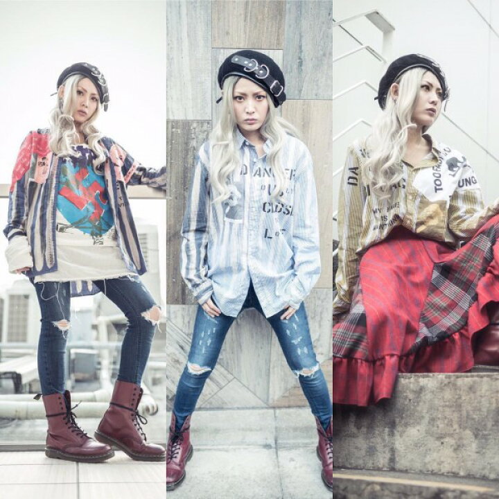 楽天市場】アナーキーシャツ ブルー LOW LIFE(ローライフ) ストライプ 