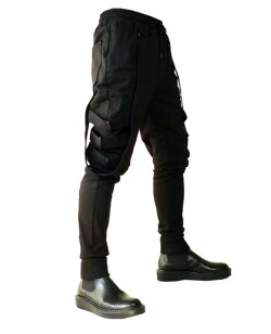 ボンテージストラップ付きジョガーパンツ