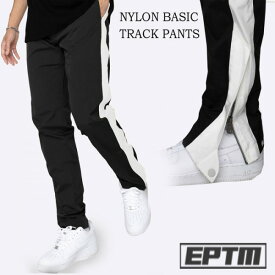 EPTM エピトミ トラック パンツ ナイロン素材 ライン パンツ ジャージ トラックパンツ イージーパンツ ブランド 裾ジップ TECHNO TRACK PANTS メンズ レディース HIP HOP ヒップホップ B系 ストリート スリムジャージ 部屋着 リモートワーク 運動会 ウォーキング