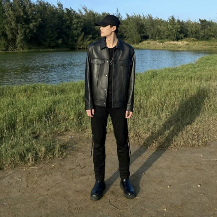 楽天市場 フェイクレザー ジャケット レザージャケット ストリート ロック パンク ファッション モード かっこいい Puレザー アウター メンズ 黒 ブラック 秋 冬コーデ ストリート ロックファッションwad