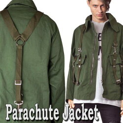 パラシュートジャケットブルゾンミリタリージャケットストリートパンクロックファッションメンズモード系アウターメンズユニセックス春おしゃれアウタースプリングジャケットメンズブルゾン