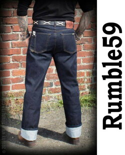 rumble5914オンスオリジナル櫛付デニム