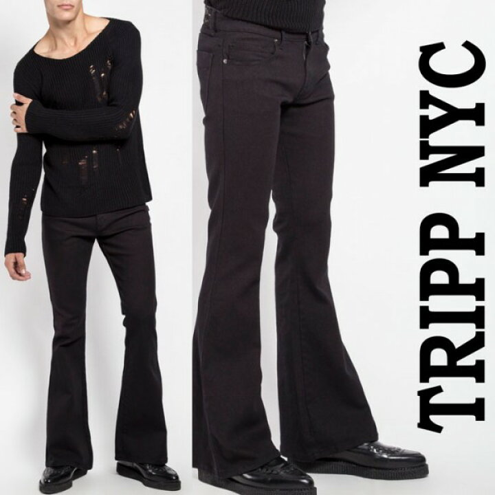 楽天市場 ベルボトム ブラックジーンズ Tripp Nyc トリップ ニューヨーク ブーツカット フレアパンツ ストレッチの効いた デニム 伸縮 黒 ズボン パンク ロックファッション Tripp Nyc かっこいい アメリカン ロカビリー モード系 メンズ V系 ロック系 ヘビメタ Punk 春 楽天市場 ベルボトム ブラックジーンズ Tripp Nyc トリップ ニューヨーク ブーツカット フレアパンツ ストレッチの効いた デニム 伸縮 黒 ズボン パンク ロックファッション Tripp Nyc かっこいい アメリカン ロカビリー モード系 メンズ V系 ロック系 ヘビメタ Punk 春