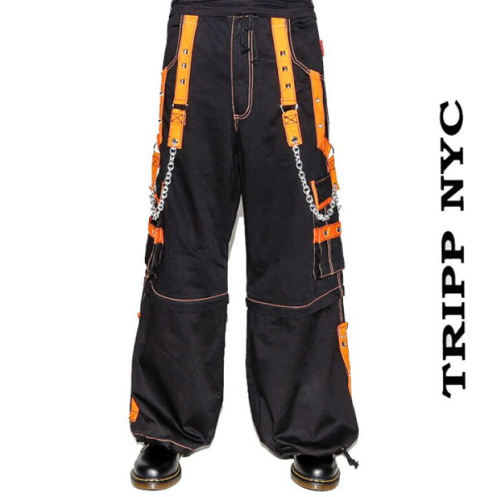 楽天市場】ボンテージパンツ ブラック ワイドパンツ TRIPP NYC 
