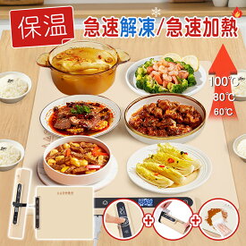 ★698円お得★急速出荷★【60~100°C対応】 電熱ランチョンマット 保温マット ヒーターパッド 食品保温プレート 電気保温トレイ 卓上電熱マット フードウォーマー ホットプレート 温度調節可 食事を温める 保温 一人暮らし 家庭用 3Hタイマー キッチン 折り畳み式 使用簡単