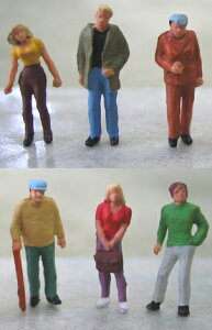 SFI-160P 塗装済人物(1/160)6体入り プラストラクト プラ材 フィギュア Plastruct