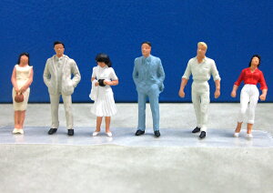 SFI-88P 塗装済人物(1/87)6体入り プラストラクト プラ材 フィギュア Plastruct