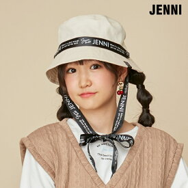 【即納 / 50％OFF】ロゴリボン付きバケットハット 02435505 jenni ジェニィ 子供服 通学 キッズ ジュニア 小学生 中学生 レッスン 帽子 あす楽対応 女の子