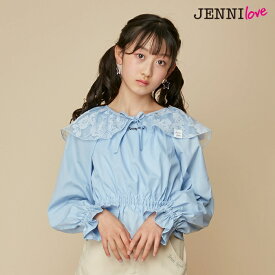 【即納 / 50％OFF】取り外しフリルカラートップス 02235201 jennilove ジェニィラブ jenni ジェニィ キッズ ジュニア 女の子 子供服 通学 トップス 長袖 レッスン おでかけ 130cm 140cm 150cm 160cm あす楽対応