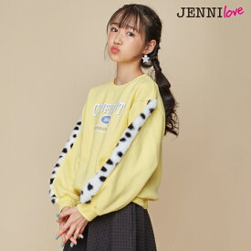 【即納 / 50％OFF】裏起毛アニマルライントレーナー 02236223 jennilove ジェニィラブ jenni ジェニィ キッズ ジュニア 女の子 子供服 通学 トップス 裏起毛 トレーナー スウェット スエット 動物 アニマル 長袖 レッスン おでかけ 130cm 140cm 150cm 160cm あす楽対応