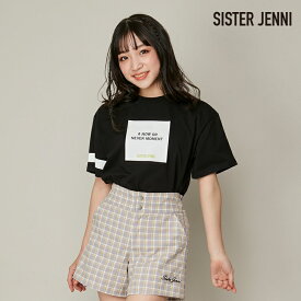 【TIME SALE / 12％OFF】ボックスロゴワイドTシャツ 02142207 SISTER JENNI シスタージェニィ jenni ジェニィ 子供服 女の子 キッズ ジュニア トップス 半袖 通学 レッスン おでかけ 130cm 140cm 150cm 160cm あす楽対応