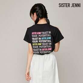 【NEW】【即納】防蚊バックネオンロゴTシャツ 02143217 SISTER JENNI シスタージェニィ jenni ジェニィ 子供服 女の子 キッズ ジュニア トップス 半袖 通学 レッスン おでかけ 130cm 140cm 150cm 160cm あす楽対応