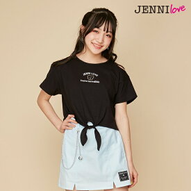 【即納】前結び肩あきTシャツ 02243202 jennilove ジェニィラブ jenni ジェニィ キッズ ジュニア 女の子 子供服 通学 トップス 半袖 レッスン おでかけ 130cm 140cm 150cm 160cm あす楽対応