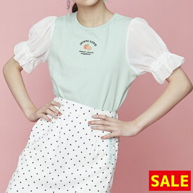 【期間限定 / 50％OFF】シフォンパフスリーブフルーツTシャツ jennilove ジェニィラブ jenni ジェニィ キッズ ジュニア 女の子 子供服 通学 トップス レッスン おでかけ 130cm 140cm 150cm 160cm あす楽対応 セール