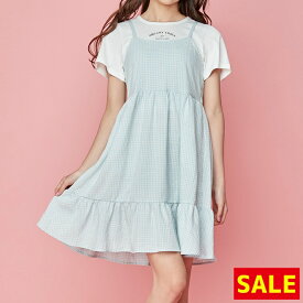 【期間限定 / 30％OFF】ドッキングチェックキャミワンピ jenni jennilove ジェニィ ジェニィラブ 子供服 女の子 キッズ ジュニア ワンピース スカート 通学 おでかけ 130cm 140cm 150cm 160cm あす楽対応 セール