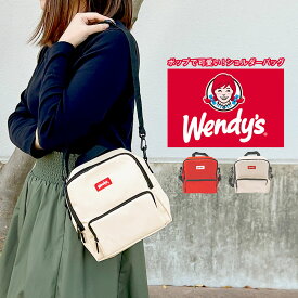 ショルダーバッグ ミニリュック 斜めがけ 旅行 かわいい コンパクト 子ども 自転車 フェス アウトドア プレゼント キュート ウェンディーズ USA アメリカン 雑貨 ハンバーガー ショップ キャラクター 女の子 アメリカン雑貨 Wendy's ミニリュックショルダー