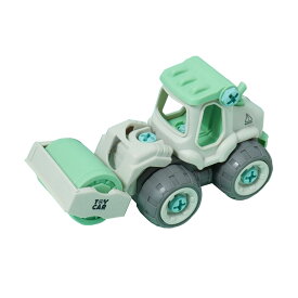 車のおもちゃ 組み立てDIY 重機 掘削カー ローラーカーダンプカー乗り物 ネジ遊び 組み立て 女の子 男の子 工具 ドライバー 誕生日 プレゼント ごっこ遊び 知育玩具 キッズ 知育 FO 電動 DIY TOY CARS パステルカラー 6941043
