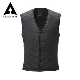 アタックベース 電熱ベスト バッテリー付き 電熱ジャケット ヒーター 電熱ベスト ヒーターベスト 加熱ベスト 電熱ウェア 秋冬 ヒートベスト 防寒着 インナーベスト usb加熱 バッテリーセット ヒーター付きベスト 簡単操作 カーボンファイバー ネイビー ブラック 黒 40050