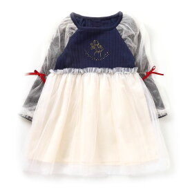 子供服 ディズニー プリンセス FROZEN ワンピース キッズ 女の子 長袖 tシャツ トレーナー キッズ クリスマス キャラクター 冬 可愛い かわいい おしゃれ カラー カジュアル エルサ ラプンツェル 白雪姫 ラベンダー ネイビーブルー サックス V417824