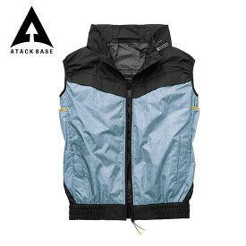 空調風神服 EFウェア チタンベスト 空調ベスト メンズ レディース ファン対応ウェア ベスト 極涼 -7.3℃ 撥水 UVカット 遮熱 涼しい 作業服 ワークウエア アウター 作業着 上着 春 夏 空調ウェア 熱中症対策 アタックベース The tough ファン無し