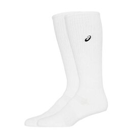 アシックス asics ハイソックス レディース メンズ 厚手 ジュニア バレーボール ソックス ロング 靴下 ワンポイント ロゴ ロングソックス スポーツ バレー 中学生 高校生 定番 トレーニング 部活 試合 練習 くつした 白 ホワイト 人気 3053A136