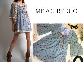 MERCURYDUO(マーキュリーデュオ)【期間限定SALE】ヴィンテージ編み上げ♪レースシフォンワンピ☆【クロネコDM便対応】