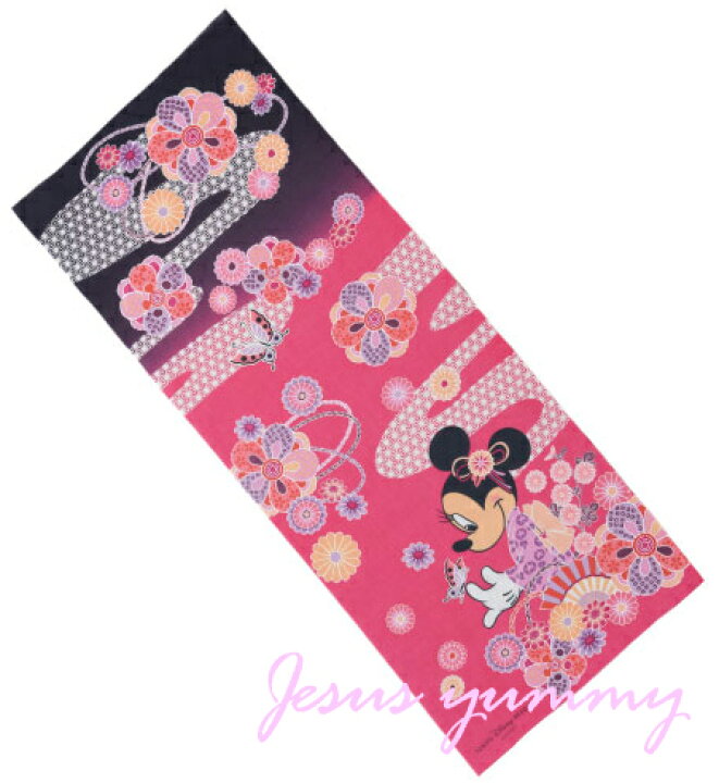 楽天市場 手ぬぐい てぬぐい ミニーちゃん 和 着物 ミニーマウス 花柄 東京ディズニーリゾート限定 ネコポス対応 Disney ｊｅｓｕｓ ｙｕｍｍｙ