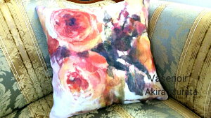 �N�b�V�����J�o�[ �s���[ �P�[�X��40×40�Z���`�@Wild rose.....kagayaki AKIRA MURATA WORKS�@�A�g���G���@�[�Y�m���[���@���c���@�G��@�I���W�i��