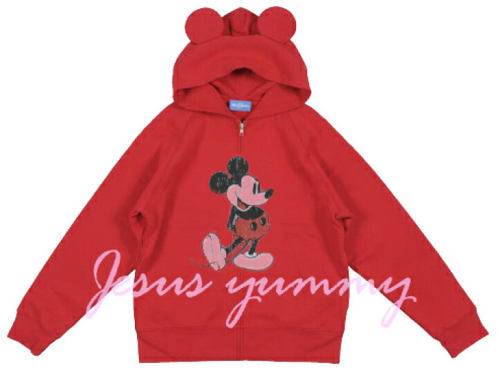 楽天市場 パーカ ミッキー 両サイドポケットあり パーカー レッド 東京ディズニーリゾート限定 期間限定 お土産 Disney ｊｅｓｕｓ ｙｕｍｍｙ