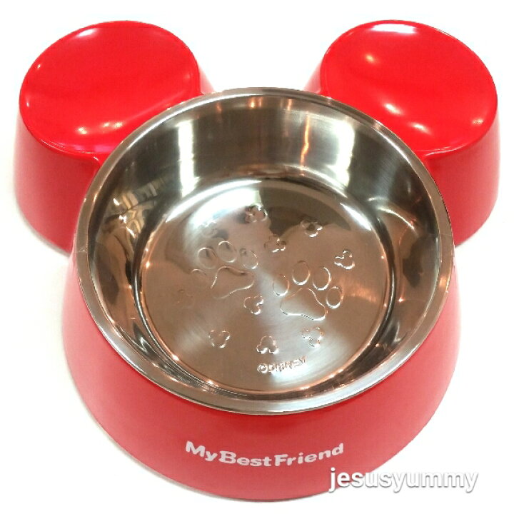 楽天市場 ペット用 食器 ボウル 餌入れ プレート ミッキー レッド 東京ディズニーリゾート お土産 ｄｉｓｎｅｙ ｊｅｓｕｓ ｙｕｍｍｙ