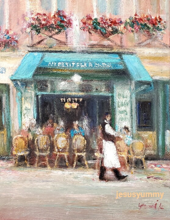 楽天市場】絵画 「Time to Go for Lunch！」 油彩画 油絵 原画 風景画 
