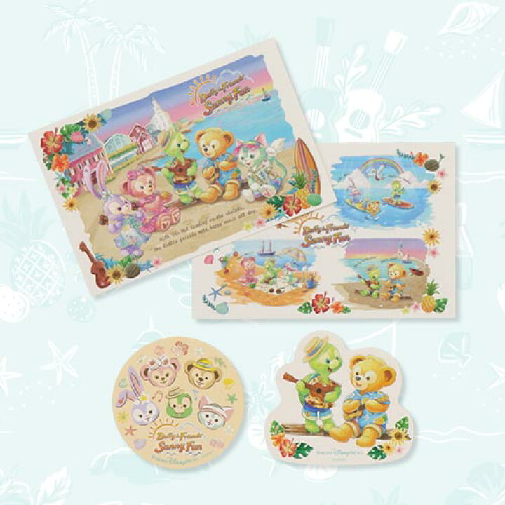 楽天市場 ダッフィー フレンズのサニーファン ポストカード ステッカー セット 絵はがき 絵葉書 21 サマー Duffy Friends 東京 ディズニーシー限定 ディズニーリゾート Disney ネコポス対応 ｊｅｓｕｓ ｙｕｍｍｙ