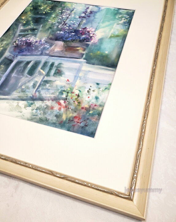 楽天市場】絵画 原画 「La Campanula」 水彩/パステル F6 アンティーク 