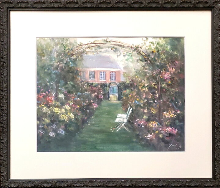 楽天市場】絵画 原画 「Le Jardin Secret」 水彩/パステル F6 