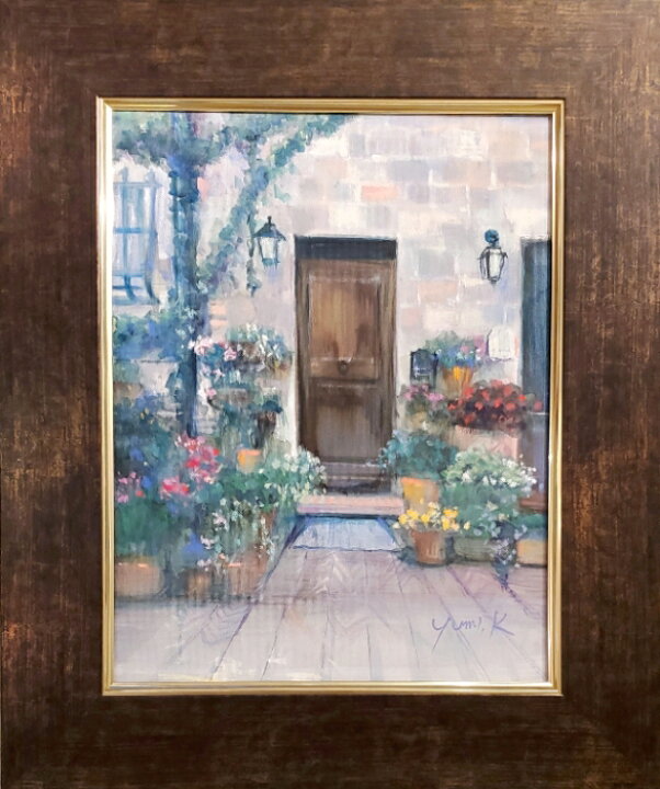 楽天市場】絵画 「マダムマルグリットのドア｣ 水彩/パステル 原画 風景 