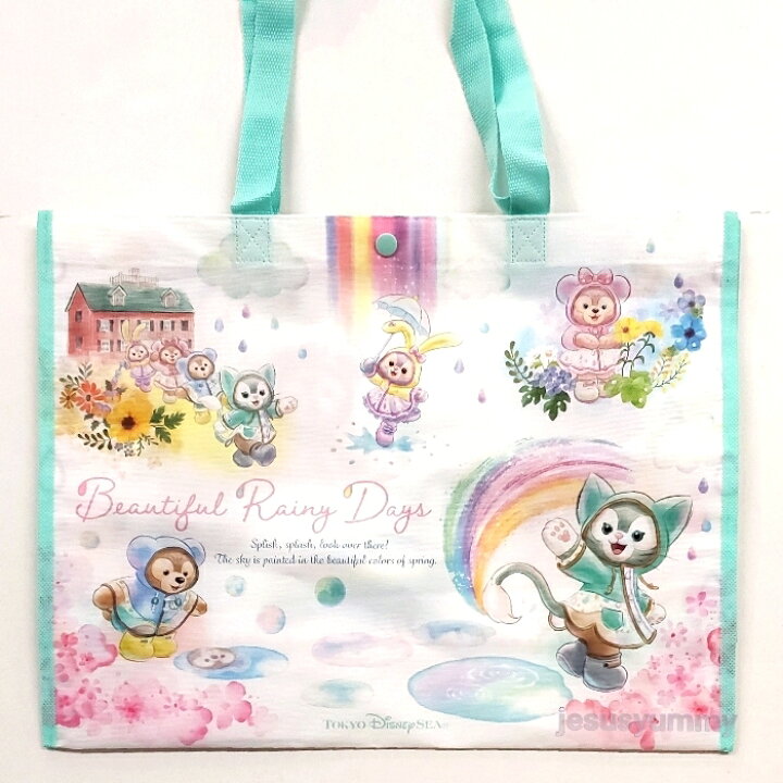 楽天市場 ダッフィー フレンズのビューティフル レイニーデイズ ショッピングバッグ エコバッグ 22 東京ディズニーシー 限定 お土産 Disney ｊｅｓｕｓ ｙｕｍｍｙ