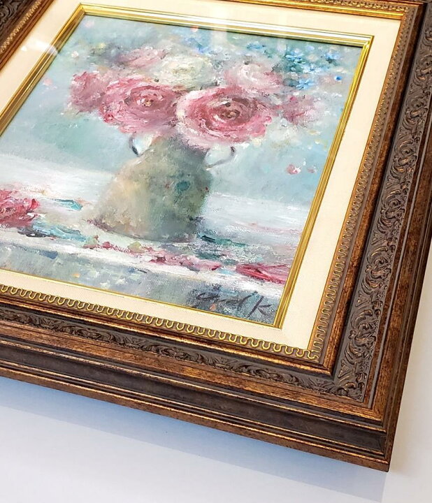 楽天市場】絵画 「抱擁｣ 2022 油彩画 油絵 原画 静物画 F3 額縁付き 